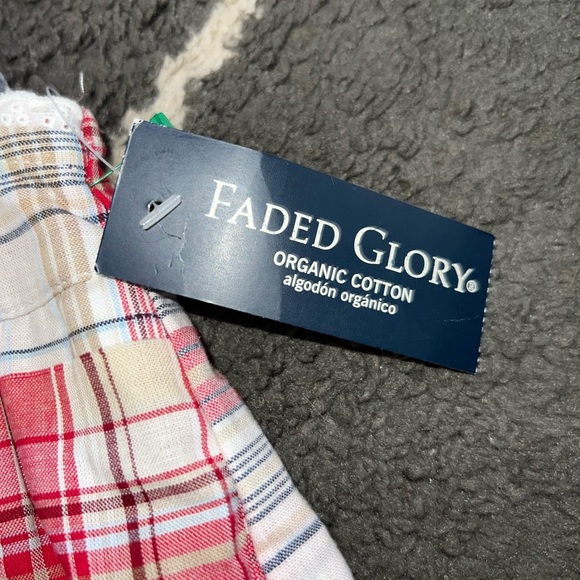 Vintage Faded Glory Christmas Plaid Newborn Outfit NWT - Picture 2 of 6